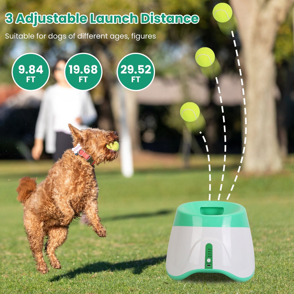 Automatic Dog Ball Launcher with 6 Balls (3 Distance Settings)