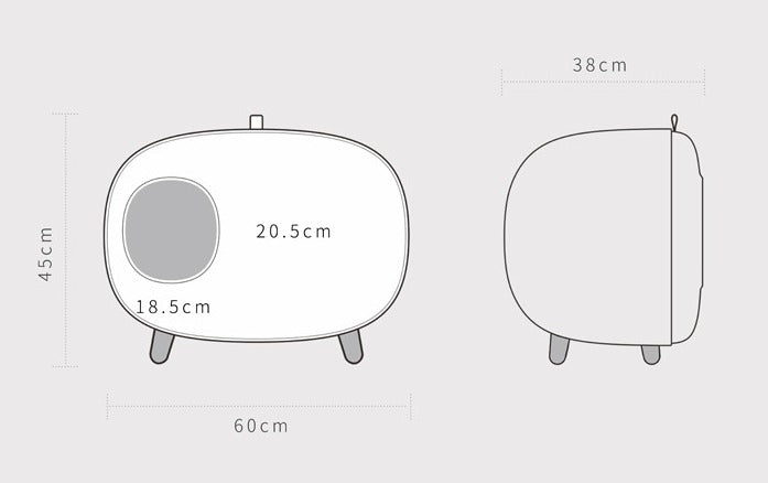 Large Enclosed Drawer Cat Litter Box