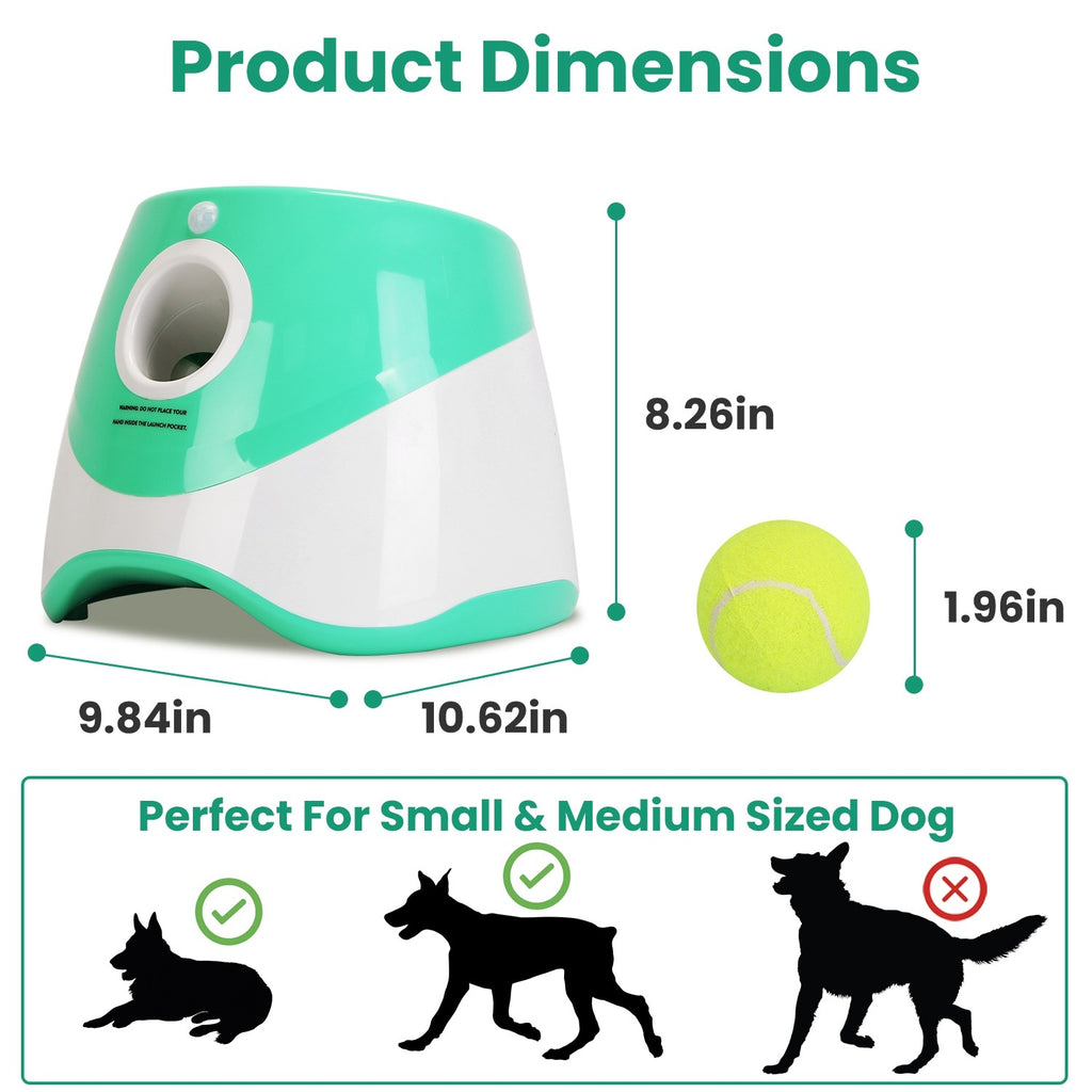 Automatic Dog Ball Launcher with 6 Balls (3 Distance Settings)