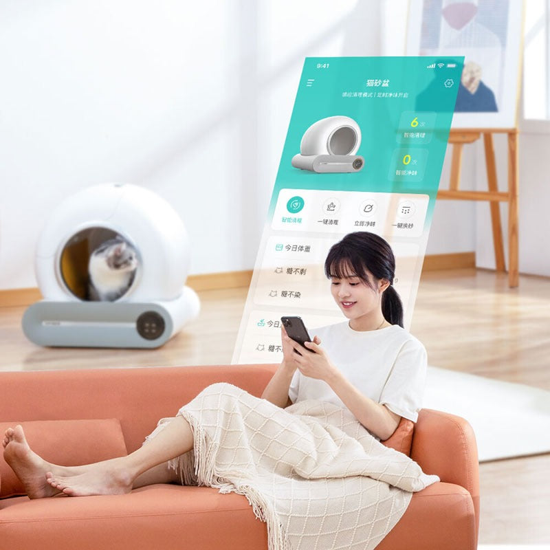 Smart Self-Cleaning Enclosed Cat Litter Box