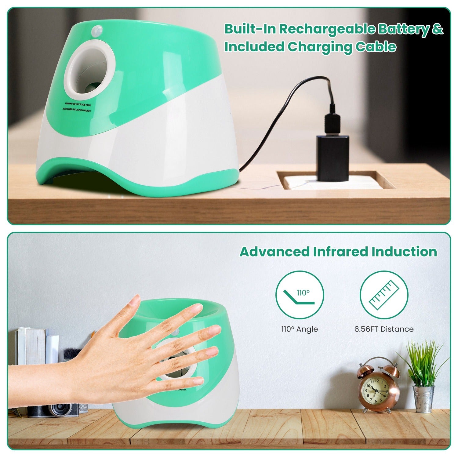Automatic Dog Ball Launcher with 6 Balls (3 Distance Settings)