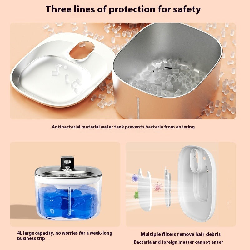 Stainless Steel Smart Pet Water Bowl